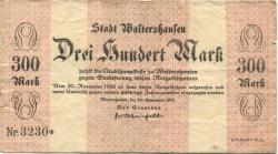 Waltershausen - Stadt - 30.9.1922 - ab 30.11.1922 - 300 Mark