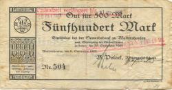 Waltershausen - Polack, B., Gummiwerke AG - 6.9.1922 - 31.3.1922 - 500 Mark