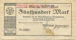 Waltershausen - Polack, B., Gummiwerke AG - 6.9.1922 - 31.3.1922 - 500 Mark