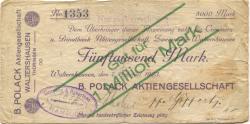 Waltershausen - Polack, B., Gummiwerke AG - -- - 1 Million Mark