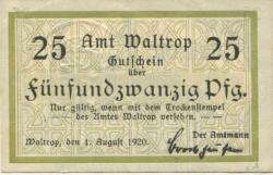 Waltrop - Amt - 1.8.1920 - 25 Pfennig