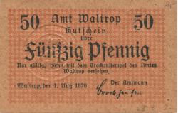 Waltrop - Amt - 1.8.1920 - 50 Pfennig