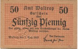 Waltrop - Amt - 1.8.1920 - 50 Pfennig