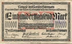 Wandsbek - Kreis Stormarn - 21.8.1923 - 100000 Mark