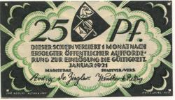Wandsbek (heute: Hamburg) - Stadt - Januar 1921 - 25 Pfennig