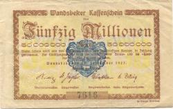Wandsbek (heute: Hamburg) - Stadt - 25.9.1823 - 50 Millionen Mark