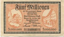 Wangen - Amtskörperschaft - 20.8.1923 - 5 Millionen Mark
