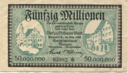 Wangen - Amtskörperschaft - 20.8.1923 - 50 Millionen Mark
