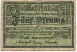 Wanzleben - Kreis - 16.10.1918 - 5 Pfennig