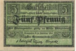 Wanzleben - Kreis - 16.10.1918 - 5 Pfennig