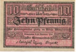 Wanzleben - Kreis - 16.10.1918 - 10 Pfennig