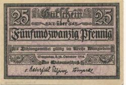 Wanzleben - Kreis - 16.10.1918 - 25 Pfennig