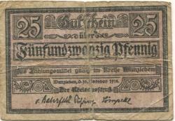 Wanzleben - Kreis - 16.10.1918 - 25 Pfennig