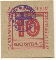 Warstein - Amt - - 31.12.1947 - 10 Pfennig
