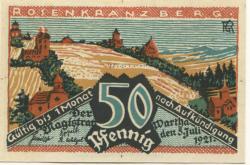 Wartha (heute: PL-Bardo) - Stadt - 5.7.1921 - 50 Pfennig