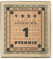 Wasserburg - Städtische Sparkasse - 1920 - 1 Pfennig