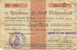 Wattenscheid (heute: Bochum) - Sparkasse der Stadt - 10.8.1914 - 31.12.1914 - 2 Mark 