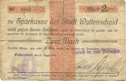 Wattenscheid (heute: Bochum) - Sparkasse der Stadt - 10.8.1914 - 31.12.1914 - 2 Mark 