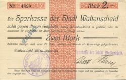 Wattenscheid (heute: Bochum) - Sparkasse der Stadt - 10.8.1914 - 31.12.1914 - 2 Mark 