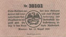 Weener - Flecken - 17.8.1920 - 25 Pfennig 