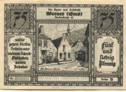 Weener - Spar- und Leihkasse - - 1.12.1922 - 75 Pfennig 