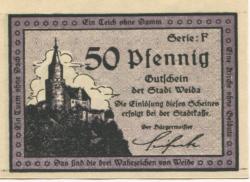 Weida - Stadt - -- - 50 Pfennig 