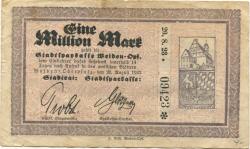 Weiden - Stadt und Stadtsparkasse - 20.8.1923 - 1 Million Mark