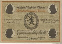 Weimar - Stadt - 1.3.1921 - 25 Pfennig