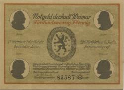 Weimar - Stadt - 1.3.1921 - 25 Pfennig