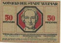Weimar - Stadt - 1.3.1921 - 50 Pfennig