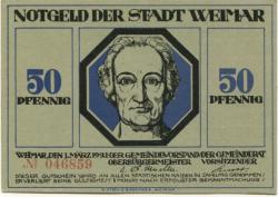Weimar - Stadt - 1.3.1921 - 50 Pfennig