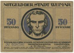 Weimar - Stadt - 1.3.1921 - 50 Pfennig