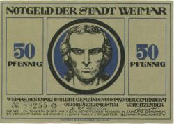 Weimar - Stadt - 1.3.1921 - 50 Pfennig