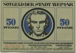 Weimar - Stadt - 1.3.1921 - 50 Pfennig
