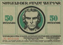 Weimar - Stadt - 1.3.1921 - 50 Pfennig