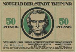 Weimar - Stadt - 1.3.1921 - 50 Pfennig