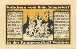 Weimar - Thüringer Sängerfest - 1.7.1921 - 15.7.1921 - 50 Pfennig
