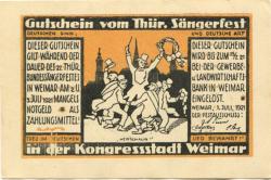 Weimar - Thüringer Sängerfest - 1.7.1921 - 15.7.1921 - 50 Pfennig
