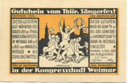 Weimar - Thüringer Sängerfest - 1.7.1921 - 15.7.1921 - 1 Mark
