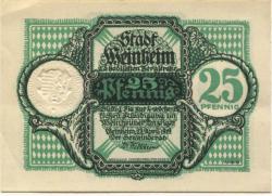 Weinheim - Stadt - 23.4.1919 - 25 Pfennig