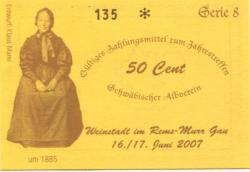 Weinstadt - Schwäbischer Albverein - 16./17.6.2007 - 50 Cent 