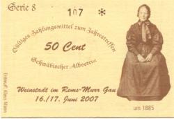 Weinstadt - Schwäbischer Albverein - 16./17.6.2007 - 50 Cent