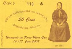 Weinstadt - Schwäbischer Albverein - 16./17.6.2007 - 50 Cent 
