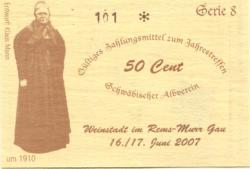 Weinstadt - Schwäbischer Albverein - 16./17.6.2007 - 50 Cent