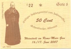 Weinstadt - Schwäbischer Albverein - 16./17.6.2007 - 50 Cent