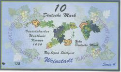 Weinstadt-Endersbach - Württembergischer Philatelistenverein, Sammlergruppe Weinstadt, Treffen Jahnhalle - 10.4.1999 - 10 DM