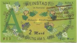 Weinstadt-Endersbach - Württembergischer Philatelistenverein, Sammlergruppe Weinstadt, Treffen Jahnhalle - 10.4.1999 - 2 DM