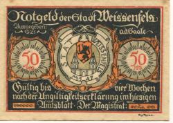 Weißenfels - Stadt - 1921 - 50 Pfennig 