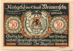 Weißenfels - Stadt - 1921 - 50 Pfennig 