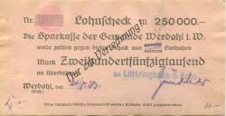 Werdohl - Lüttringhaus & Koch - 24.8.1923 - 250000 Mark